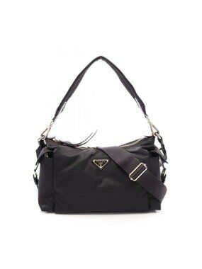 Prada Shoulder Bag Tessuto Vitello Nylon Leather